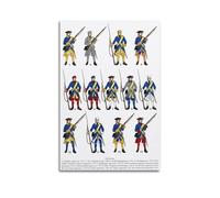 OKNGB Póster decorativo de guía de mosqueteros del regimiento de infantería sueco, póster decorativo de pared e impresión artística moderna para dormitorio familiar, 60 x 90 cm