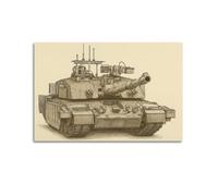 OKNGB Póster decorativo del tanque de batalla principal del Challenger 2 del Reino Unido, póster decorativo para pared e imagen artística moderna para decoración de dormitorio familiar, 30 x 45 cm