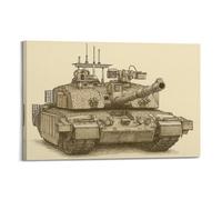 OKNGB Póster decorativo del tanque de batalla principal del Challenger 2 del Reino Unido, póster decorativo para pared e imagen artística moderna para decoración de dormitorio familiar, 60 x 90 cm