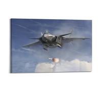 OKNGB Póster decorativo J-20 Mighty Dragon lanzando misiles, lienzo decorativo para pared e imagen artística moderna para decoración de dormitorio familiar, 40 x 60 cm