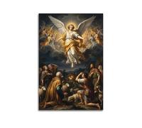 OKNGB Póster retro de la Biblia de Cristo Anunciación a los Pastores Moderno Lienzo Decorativo - Arte de pared ideal para familia, sala de juegos, dormitorio de niños y niñas, 20 x 30 pulgadas (50 x
