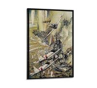 OKNGB Póster retro de Pearl Harbor de la Segunda Guerra Mundial, póster A6M Zero Fighter, pintura decorativa, lienzo, pósteres de pared e impresión artística moderna para decoración de dormitorio