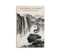 OKNGB Póster taoísta chino Yin Yang Zen Sumi-e con paisaje moderno y decorativo, arte de pared ideal para familia, sala de juegos, dormitorio de niños y niñas, 50 x 75 cm