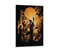 OKNGB Póster vintage abstracto Art Deco Jazz Band Póster decorativo pintura lienzo pared carteles e impresión artística moderna familia dormitorio decoración pósteres 20 x 30 pulgadas (50 x 75 cm)
