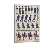 OKNGB Póster vintage de Italia Bersagliere de la guerra de Crimea, póster decorativo de lienzo para pared e impresión artística moderna para decoración de dormitorio familiar, pósteres de 30 x 45 cm