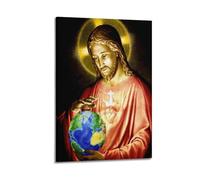 OKNGB Póster vintage de Jesús Biblia Espíritu Santo moderno decorativo, arte de pared ideal para familia, sala de juegos, dormitorio de niños y niñas, 30 x 45 cm