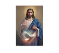 OKNGB Póster vintage de Jesús Biblia Espíritu Santo moderno decorativo, arte de pared ideal para familia, sala de juegos, dormitorio de niños y niñas, 40 x 60 cm