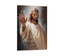 OKNGB Póster vintage de Jesús Biblia Espíritu Santo moderno decorativo, arte de pared ideal para familia, sala de juegos, dormitorio de niños y niñas, 50 x 75 cm