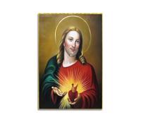 OKNGB Póster vintage de Jesús Biblia Espíritu Santo moderno decorativo, arte de pared ideal para familia, sala de juegos, dormitorio de niños y niñas, 50 x 75 cm