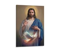 OKNGB Póster vintage de Jesús Biblia Espíritu Santo moderno decorativo, arte de pared ideal para familia, sala de juegos, dormitorio de niños y niñas, 50 x 75 cm