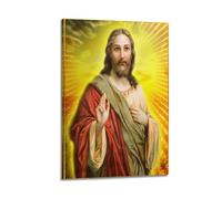OKNGB Póster vintage de Jesús Biblia Espíritu Santo moderno decorativo, arte de pared ideal para familia, sala de juegos, dormitorio de niños y niñas, 60 x 90 cm
