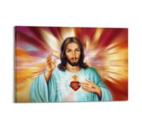 OKNGB Póster vintage de Jesús Biblia Espíritu Santo moderno decorativo, arte de pared ideal para familia, sala de juegos, dormitorio de niños y niñas, 30 x 45 cm