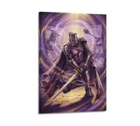 OKNGB Póster vintage medieval de Cristo Templario, arte mágico moderno, decorativo, arte de pared ideal para familia, sala de juegos, dormitorio de niños y niñas, 60 x 90 cm