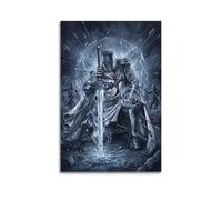 OKNGB Póster vintage medieval de Cristo Templario, arte mágico moderno, decorativo, arte de pared ideal para familia, sala de juegos, dormitorio de niños y niñas, 60 x 90 cm