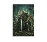OKNGB Póster vintage medieval de Cristo Templario, arte mágico moderno, decorativo, arte de pared ideal para familia, sala de juegos, dormitorio de niños y niñas, 60 x 90 cm