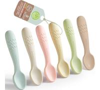 OKONKN Cucharas Bebé Silicona (6 Unid) - Cuchara Bebé Aprendizaje Etapas 1 2 3 - Para Bebés, Niños Pequeños y en Edad de Aprender - Regalo Ideal - Alternativa a Mordedor Bebé (6 Pack-B)
