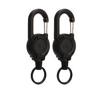 OKOVO 2 uds llavero retráctil llavero antirrobo fácil de tirar hebilla cuerda llavero elástico