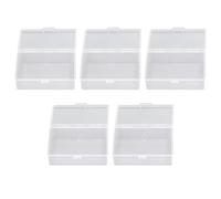 OKOVO 5 uds pequeño contenedor de plástico Multifuncional Organizador Transparente Caja de Almacenamiento Impermeable para Manualidades joyería Puff