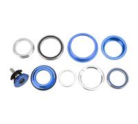 OKOVO Auriculares con rodamiento de bicicleta, aleación de aluminio, para bicicleta de montaña, para horquilla de tubo recto cónico (Azul)