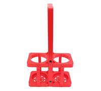 OKOVO Beer Caddy Holder 2 Pack Foldable Portable Beer Beverage Display Basket Beer Bottle Carrier with Thickened Handle (Red)