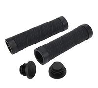 OKOVO Bicycle AntiSlip Grips Mountain Bike Handlebar Double Locking Grips with End Plug (Negra)