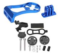 OKOVO Bike Computer Soporte extendido para bicicleta delantera GPS Combo Holder para dispositivos de conducción al aire (Azul)