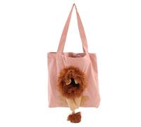OKOVO Bolsa de Lona para Mascotas, Bolsa de Transporte portátil Multiusos con Forma de león, para Gatos de Menos de 6 Libras (Estilo 1 (Madera de Sauce))