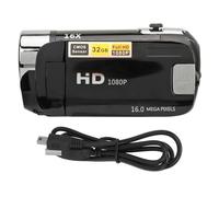 OKOVO Cámara Digital D90 1080P 16MP, videocámara con Pantalla giratoria de 2,4 Pulgadas, grabadora de vídeo HD con Zoom 16X portátil con luz de Relleno para Adolescentes, Adultos, (Black)