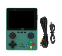 OKOVO Consola de Juegos portátil Compatible con Dos Jugadores, Joystick Dual, Pantalla a Color HD IPS de 3,5 Pulgadas, Reproductor de Juegos portátil de 2000 MAH para Entretenimiento de (Verde)