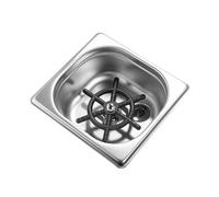 OKOVO Enjuagadora de Vidrio Incorporada para Fregadero de Cocina Lavadora de Botellas de Acero Inoxidable Lavadora de Vasos con Pulverización Automática de Orificios Múltiples (Plata)