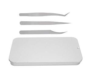 Okovo Las pestañas de pestañas, trampas de pestañas de pestañas de acero inoxidable de 3pcs, pinzas de pestañas rectas para la extensión del injerto de pestañas