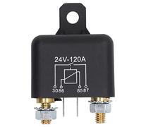 OKOVO Relé de solenoide de arranque Bobina de latón Arranque rápido del motor Relé de arranque de coche de 4 pines de potencia fuerte 120A 24V