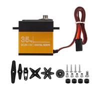 OKOVO Servo de motor digital sin núcleo de 35 kg, engranaje de acero inoxidable, servo digital de metal resistente al agua para 1/10 1/8 RC Car Boats