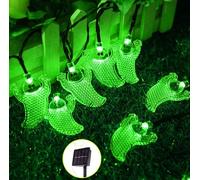 OKQYIMAQQ Guirnalda de luces solares fantasmas para exteriores, 7 m, 50 LED, guirnalda de luces solares de fantasma, impermeable, 8 modos para jardín y patio (verde)