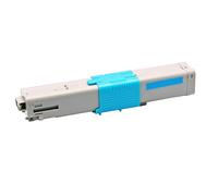 Okra 1 tóner compatible con Oki C301 C321 Negro Tóner 44973536 44973535 44973534 44973533 para Oki C301 C321 MC332 MC342 C301DN C321DN MC332DN 42DN MC3 42DNW (cian)