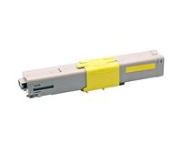 Okra 1 tóner compatible con Oki C301 C321 Negro Tóner 44973536 44973535 44973534 44973533 para Oki C301 C321 MC332 MC342 C301DN C321DN MC332DN 42DN MC3 42DNW (amarillo)