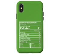 Okra Información Nutricional Minimal Cocina Decoración Panel Diseño Carcasa para iPhone X/XS