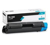Okra TK-580 Tóner compatible con Kyocera 1T02KTCNL0 (TK-580 C) para Kyocera ECOSYS P 6021 CDN Kyocera FS-C 5150 DN