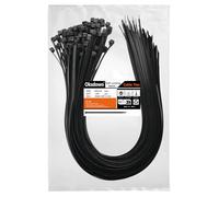 Oksdown Bridas para cables de 450 mm x 4,8 mm, color negro, gruesas, resistentes, grandes, resistentes, de plástico de nailon autobloqueante, 45 cm, extralargas, paquete de 250 unidades