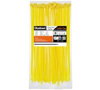 Oksdown Paquete de 100 bridas amarillas gruesas de alta resistencia, grandes, 300 mm x 7,6 mm, plástico de nailon fuerte, autobloqueante, 30 cm, extra largas con cremallera