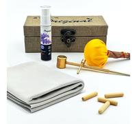 OKSs Sword Katana Cleaning Kit, Contains Choji Oil, Copper Hammer, Chamois, Uchiko Ball, 2 pares de Peg (Mekugi), Apply to Care for Japanese Samurai Swords