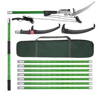 OKSTENCK Podadora telescópica de árbol de mango largo ajustable de 30 pies, tijeras de ramas altas con cortador y bolsa de almacenamiento para podar ramas altas como palmeras.