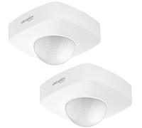 Oktaplex 2er set Tim detector de presencia 360 grados detector movimiento para exterior IP65 PIR sensor movimiento blanco 230V sensor movimiento