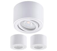 Oktaplex 3 Focos Superficie Techo Lile Blanco Incl. Módulo LED 3 Niveles Regulables Dimmable 4,8W 230V 2700K Blanco Cálido 80x50mm Aluminio Girable