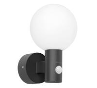 Oktaplex Bola Aplique LED de exterior con detector de movimiento aluminio IP65 3000K blanco cálido 360° 1600 lumen 15,7W aplique de exterior redondo antracita