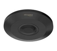 Oktaplex Ina Detector de movimiento 360°, 6 m, sensor PIR, detector de movimiento para el techo, interior, color negro, 230 V, sensor de movimiento adecuado para LED