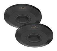 Oktaplex Ina - Juego de 2 detectores de movimiento para techo, 360 grados, 6 m, sensor de movimiento PIR, montaje en superficie, color negro, 230 V LED