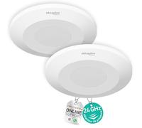 Oktaplex Isa Detector de presencia de montaje en superficie blanco - Ultraplano 22mm - Sensor radar de 24GHz para detección de presencia - Detector de movimiento de HF 360° para techo