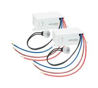 Oktaplex Jasy 2 Piezas Sensor crepuscular empotrable Sensor de luz Exterior e Interior IP65 Interruptor crepuscular Blanco 230V