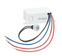 Oktaplex Jasy Sensor crepuscular empotrable Sensor de luz Exterior e Interior IP65 Interruptor crepuscular Blanco 230V